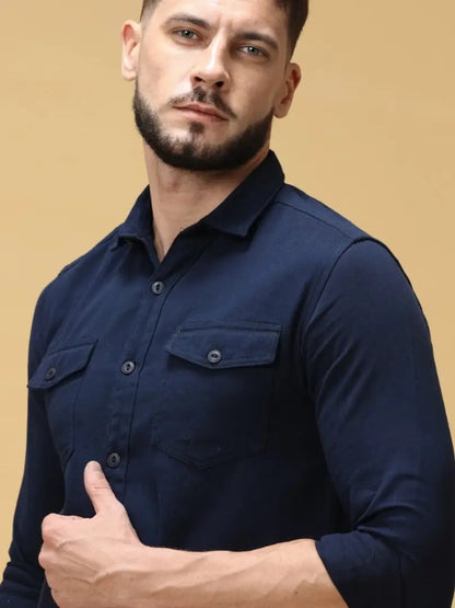 Double pocket shirt for men stylish