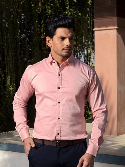 Classic Cotton Solid Formal Shirts for Men