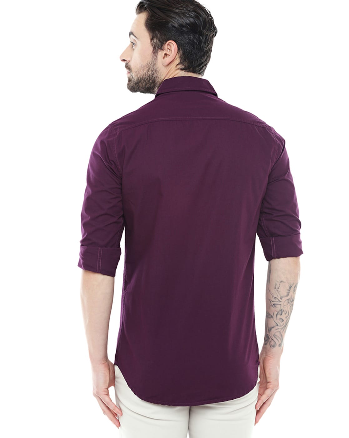 Cotton Solid Full Sleeves Regular Fit Casual Shirt