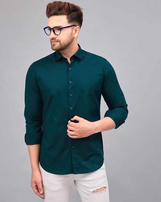 Classic Cotton Solid Casual Shirts for Men