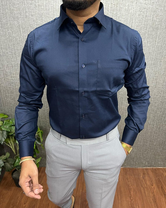 Classic Cotton Solid Formal Shirts for Men