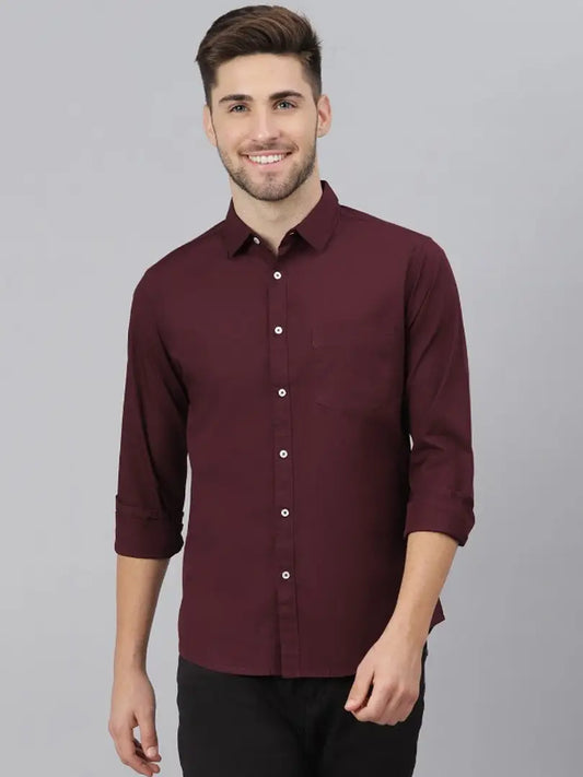 Formal Plain cotton shirts with pocket