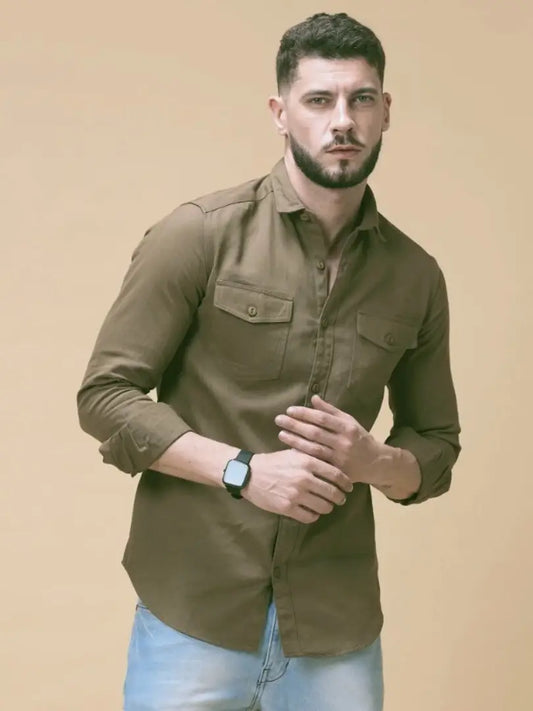 Double pocket shirt for men stylish