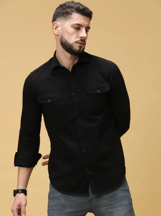 Double pocket shirt for men stylish