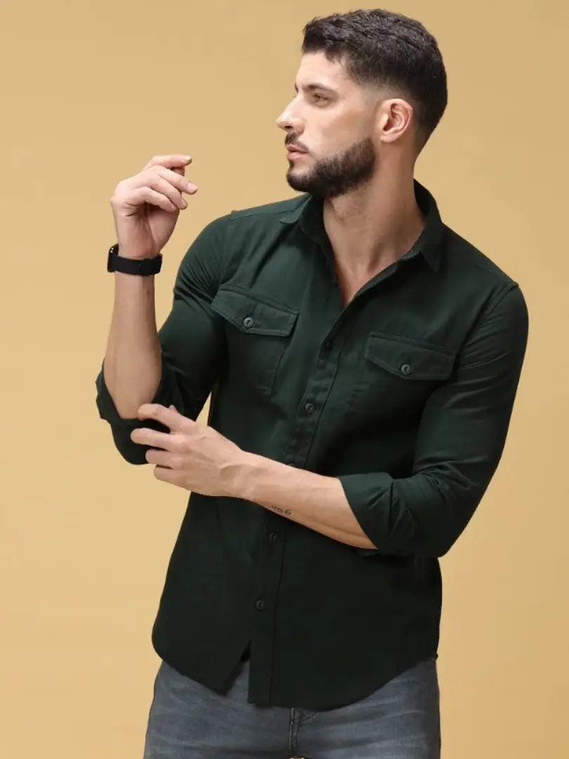 Double pocket shirt for men stylish