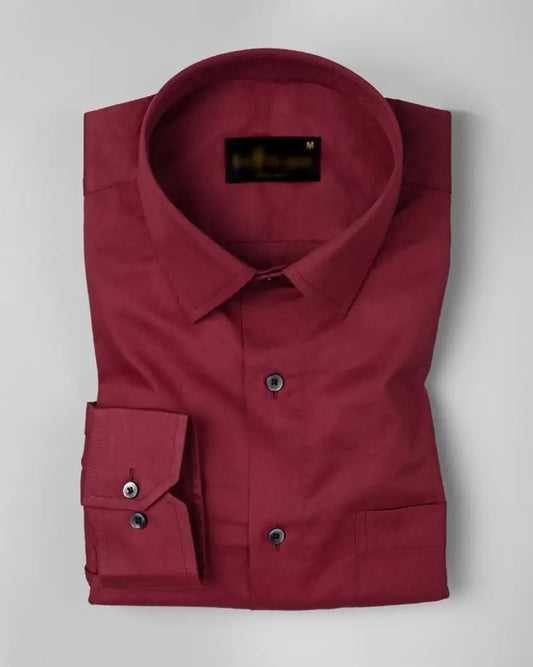 Cotton Plain shirts with front pocket