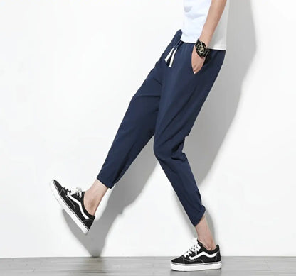 Classic Polyester Solid Track Pants for Men