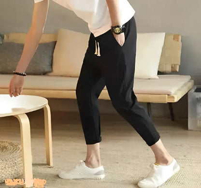 Classic Polyester Solid Track Pants for Men