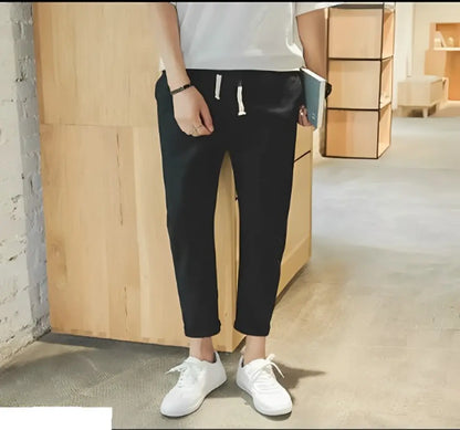 Classic Polyester Solid Track Pants for Men