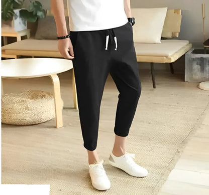 Classic Polyester Solid Track Pants for Men