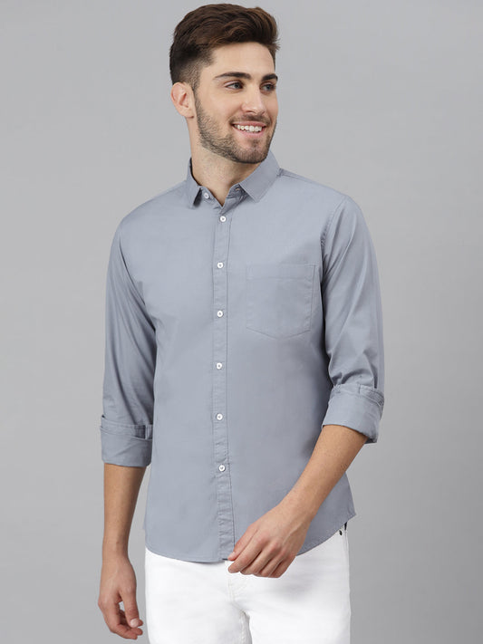 Formal Plain cotton shirts with pocket