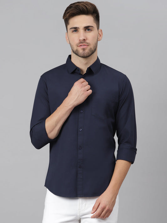 Formal Plain cotton shirts with pocket