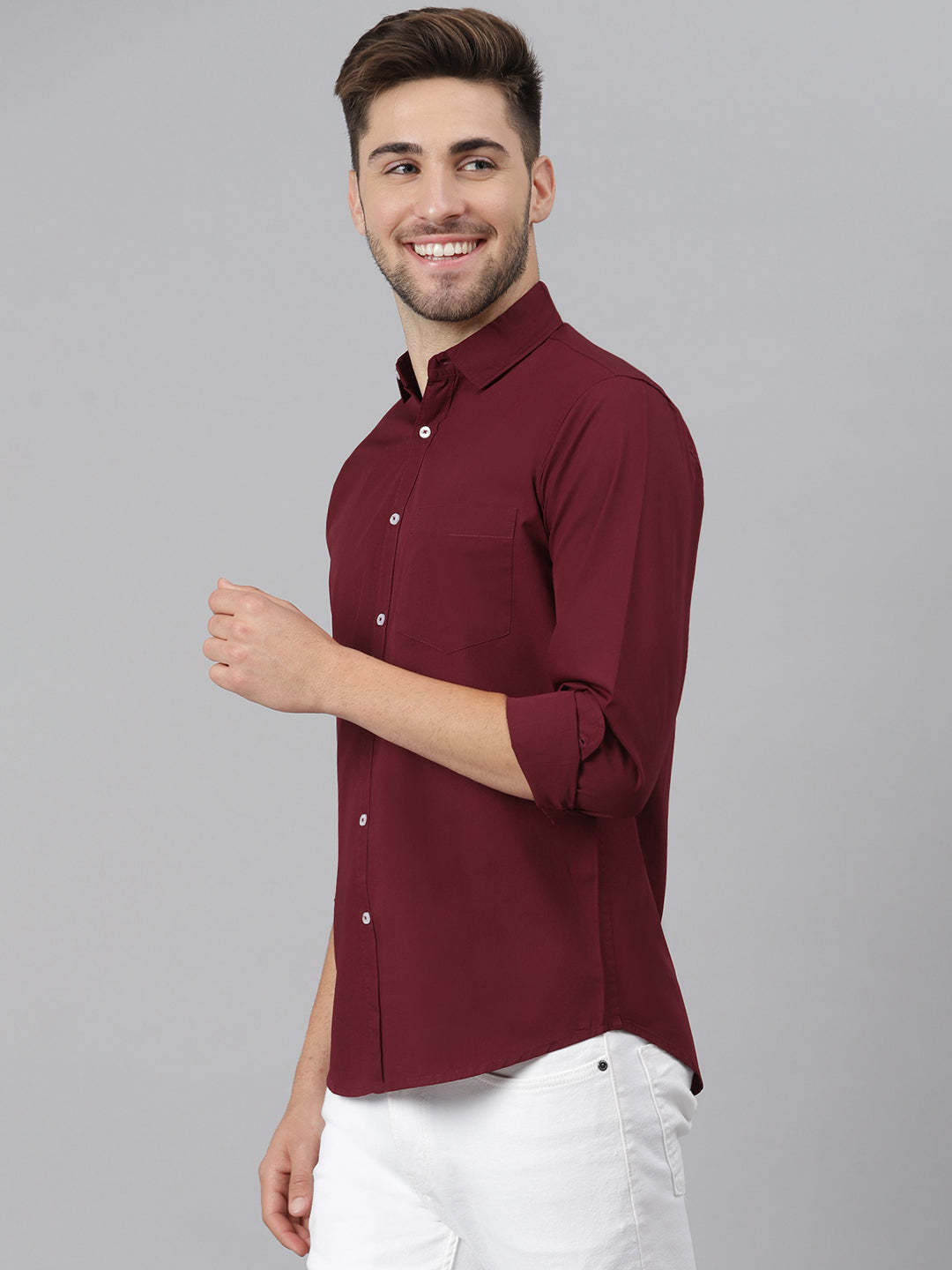 Formal Plain cotton shirts with pocket