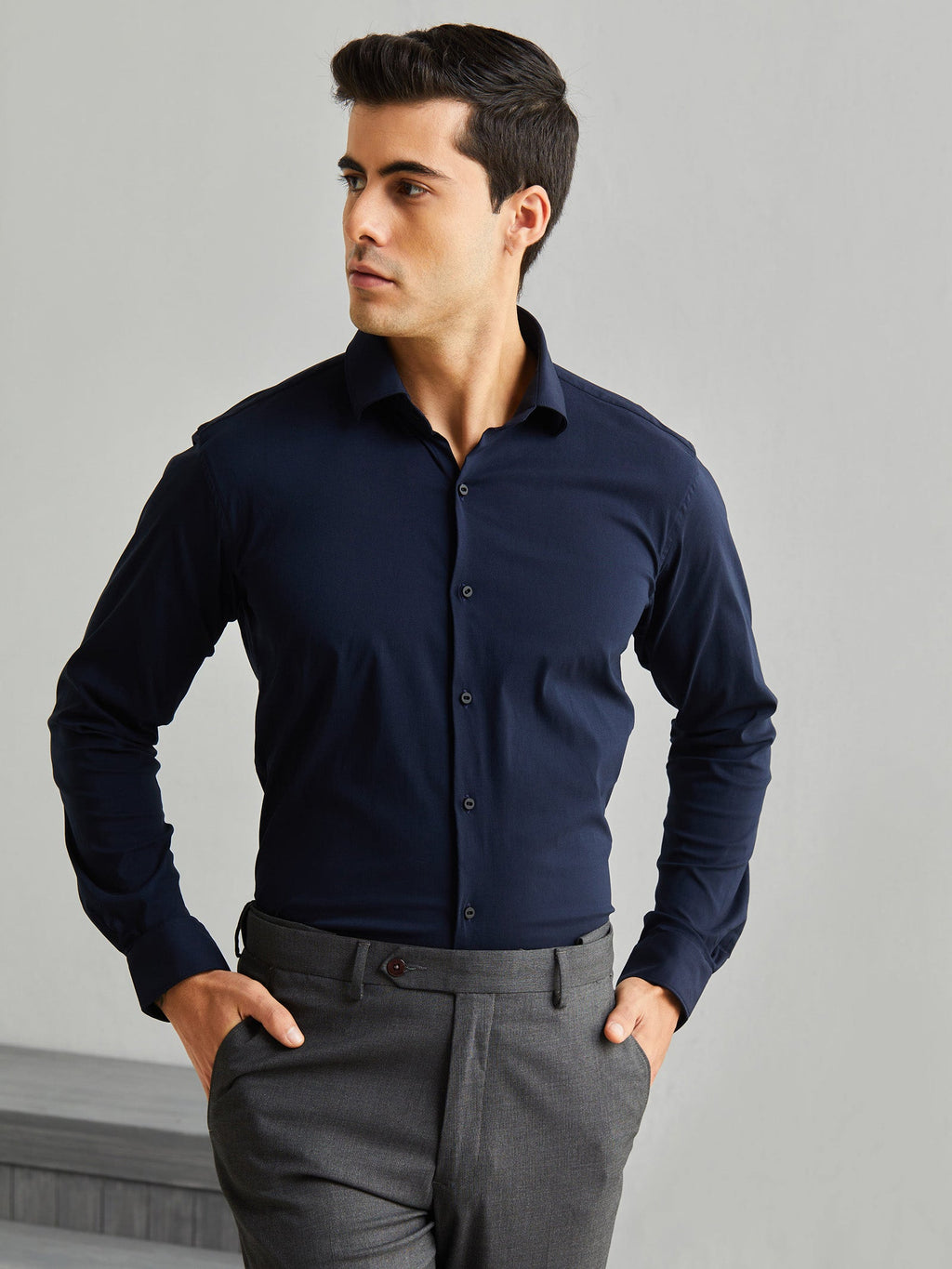 Classic Cotton Solid Casual Shirts for Men