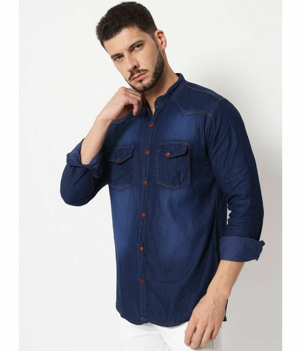 Fancy Denim Shirt For Men