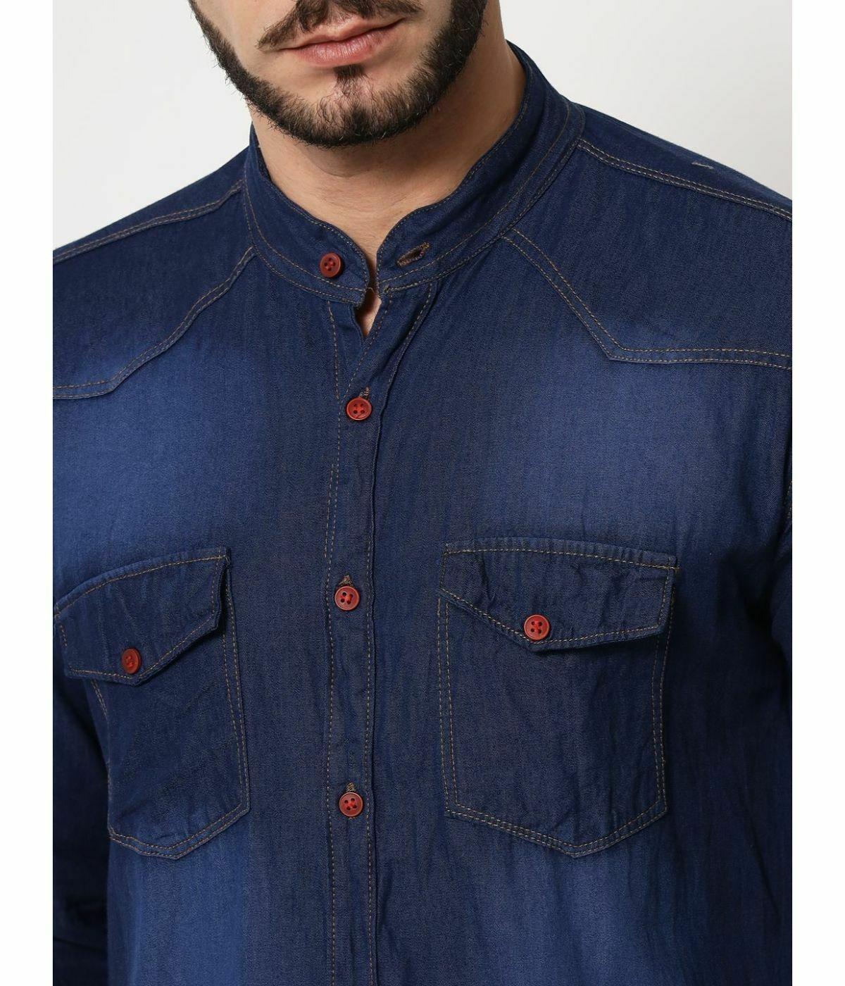 Fancy Denim Shirt For Men