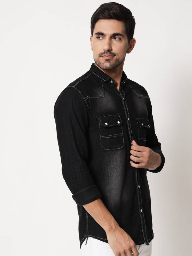 Fancy Denim Shirt For Men