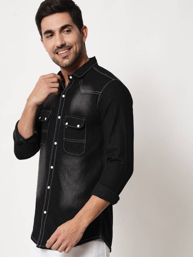 Fancy Denim Shirt For Men