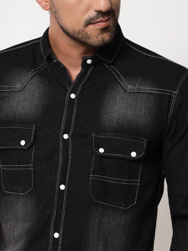 Fancy Denim Shirt For Men